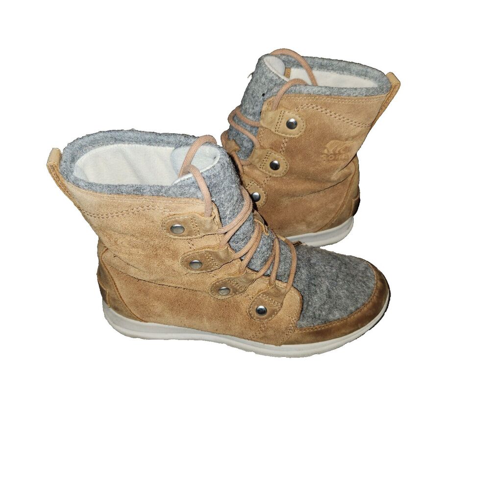 Sorel Explorer Next Joan Boots Insulated Waterproof Suede Lace Up Size 8.5